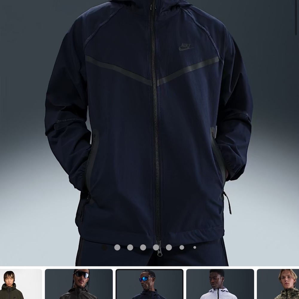 NEW Nike Tech Men’s Woven Jacket Large Obsidian/Obsidian/Black HM7151-451
